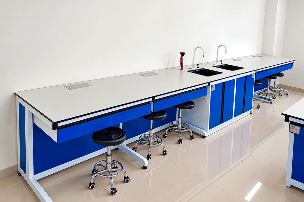 Meja Wall Bench Laboratorium Seri IB-WBL Modular – Brand i-blush® LabPro